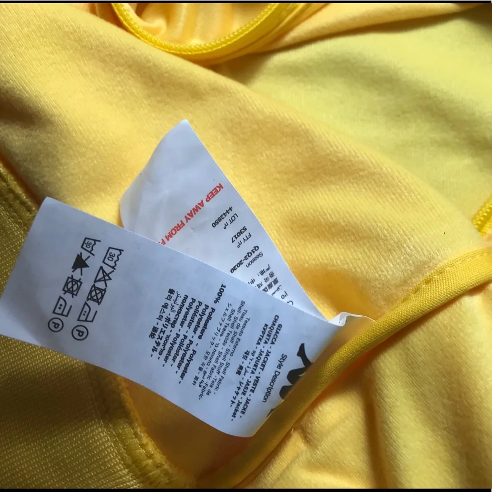 Women’s KAPPA yellow BANDA ANNISTON JACKET NWOT! Great condition! - Picture 5 of 8
